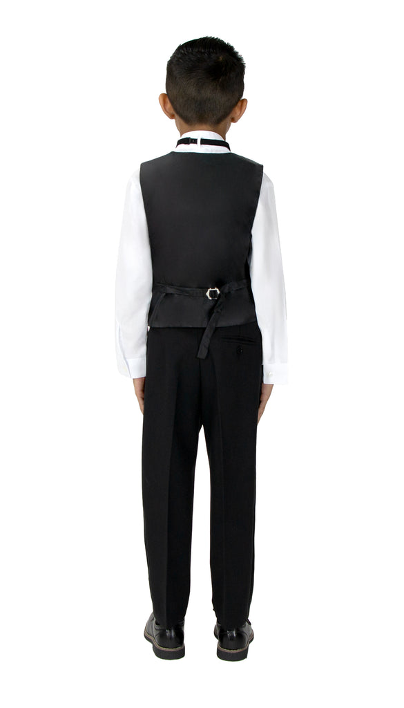 Boys' Black Modern Fit Tuxedo Set without Tail