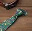 Men's Floral Necktie and Pocket Square Handkerchief Hanky Set, Juniper (Color F51)