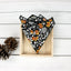 Men's Floral Necktie and Pocket Square Handkerchief Hanky Set, Black Mustard (Color F41)