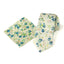 Men's Floral Necktie and Pocket Square Handkerchief Hanky Set, Blue (Color F26)