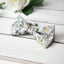 Men's Cotton Floral Bow Tie and Handkerchief Set, Gold Metallic (Color F44)