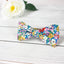 Men's Cotton Floral Bow Tie and Handkerchief Set, Blue Yellow (Color F70)