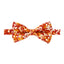 Men's Cotton Floral Print Bow Tie, Rust (Color F75)
