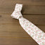 Men's Salt Shrinking Seersucker Cotton Floral Print Necktie and Handkerchief Set, Beige Sage Red