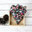 Men's Salt Shrinking Seersucker Cotton Floral Print Necktie and Handkerchief Set, Black Coral