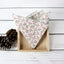 Men's Salt Shrinking Seersucker Cotton Floral Print Bow Tie and Handkerchief Set, Beige Sage Red