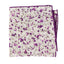 Men's Salt Shrinking Seersucker Cotton Floral Print Necktie and Handkerchief Set, Ivory Purple