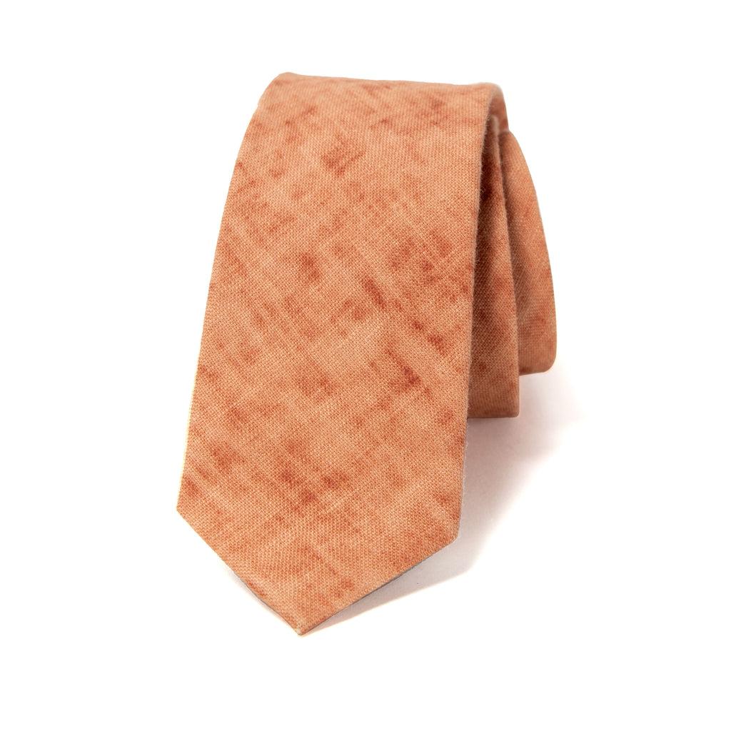 Men's Mottled Linen Skinny Necktie
