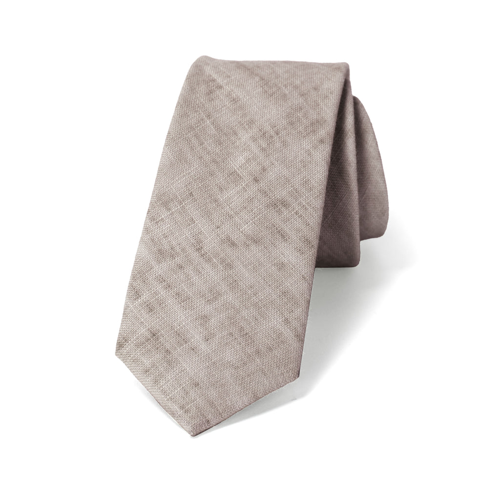 Men's Mottled Linen Skinny Necktie