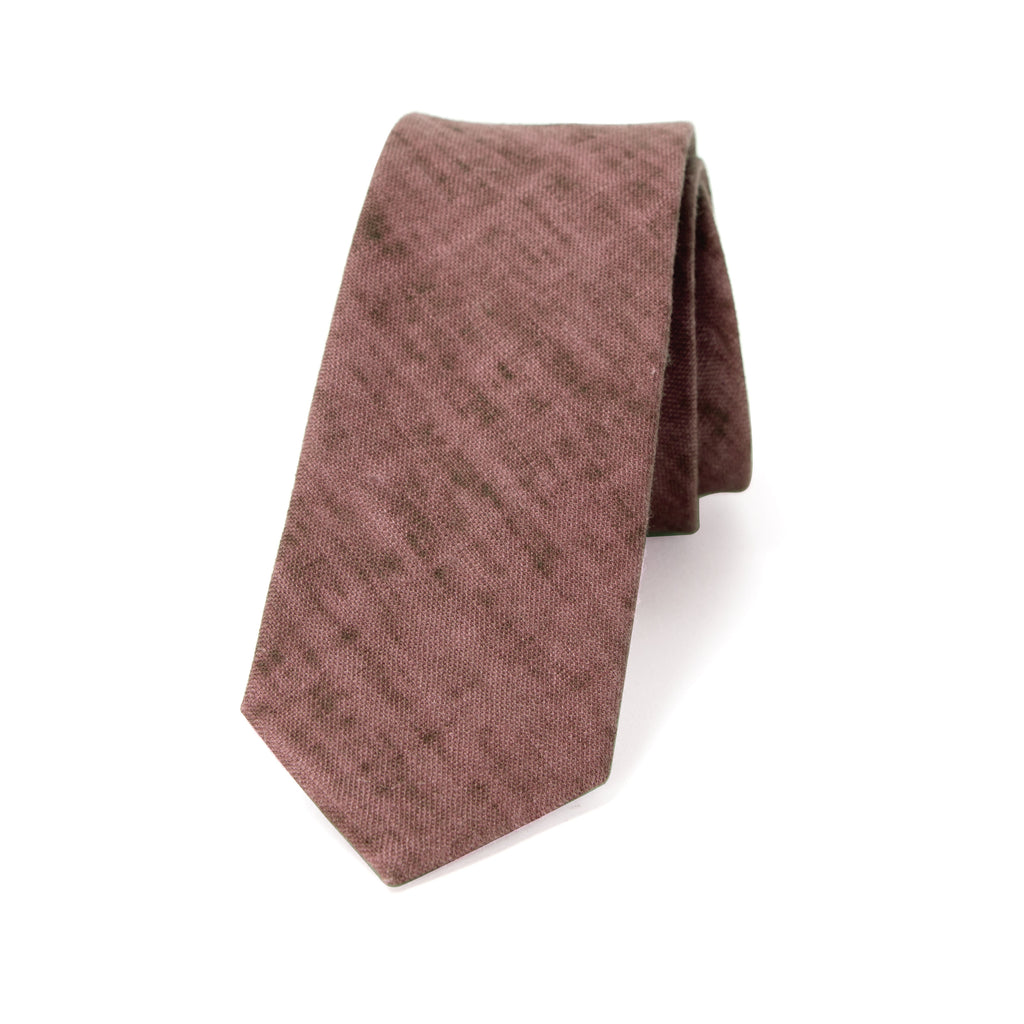 Men's Mottled Linen Skinny Necktie