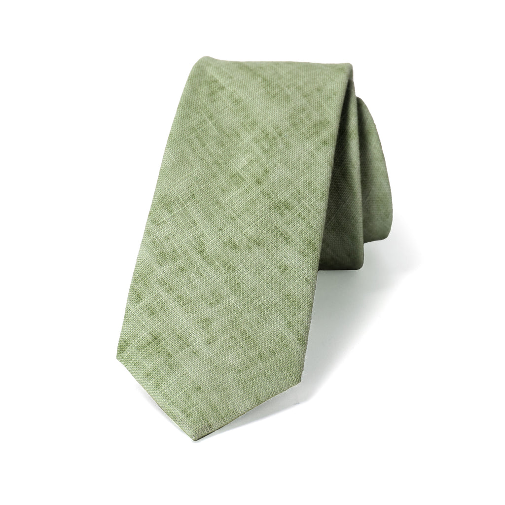 Men's Mottled Linen Skinny Necktie