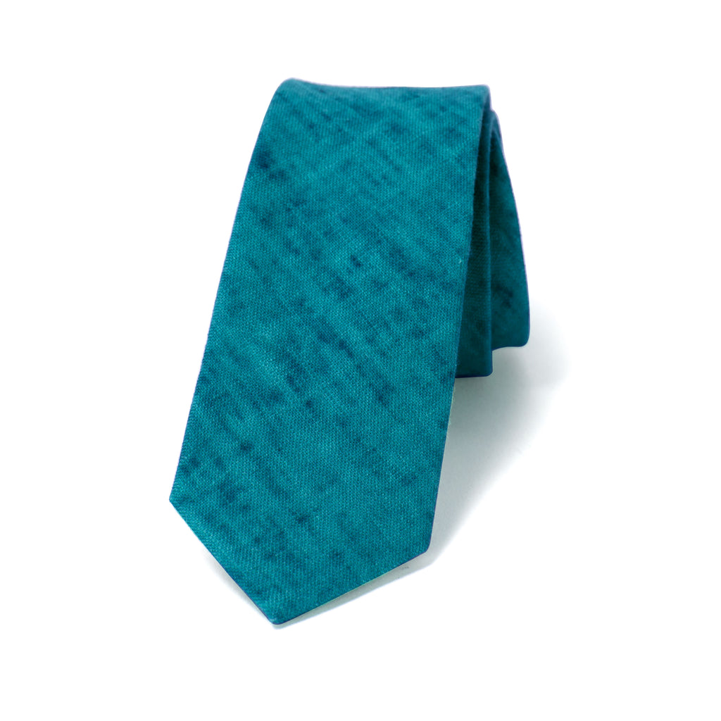 Men's Mottled Linen Skinny Necktie