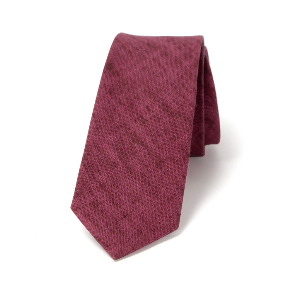 Men's Mottled Linen Skinny Necktie