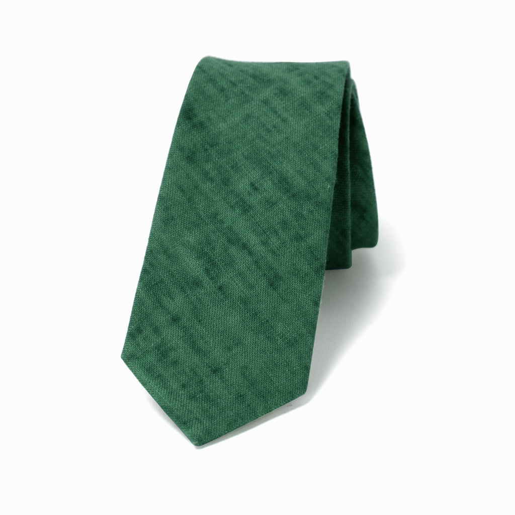 Men's Mottled Linen Skinny Necktie