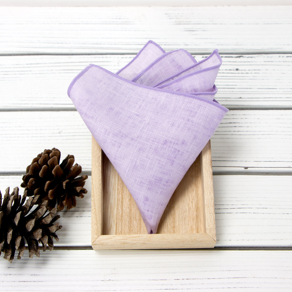 Men's Mottled Linen Pocket Squares