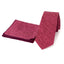 Men's Mottled Linen Skinny Necktie and Pocket Square Set