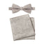 Men's Mottled Linen Bow Tie and Handkerchief