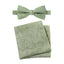 Men's Mottled Linen Bow Tie and Handkerchief