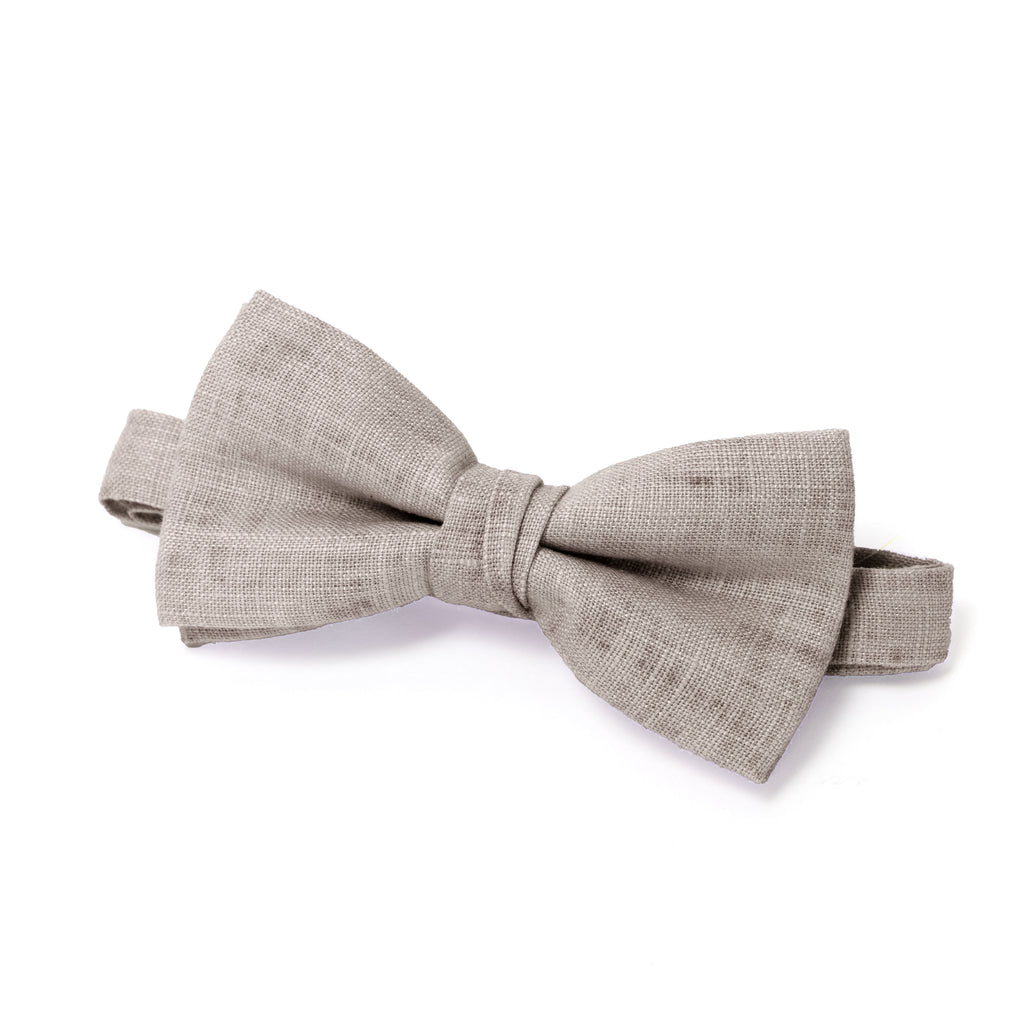 Men's Mottled Linen Bow Tie and Handkerchief