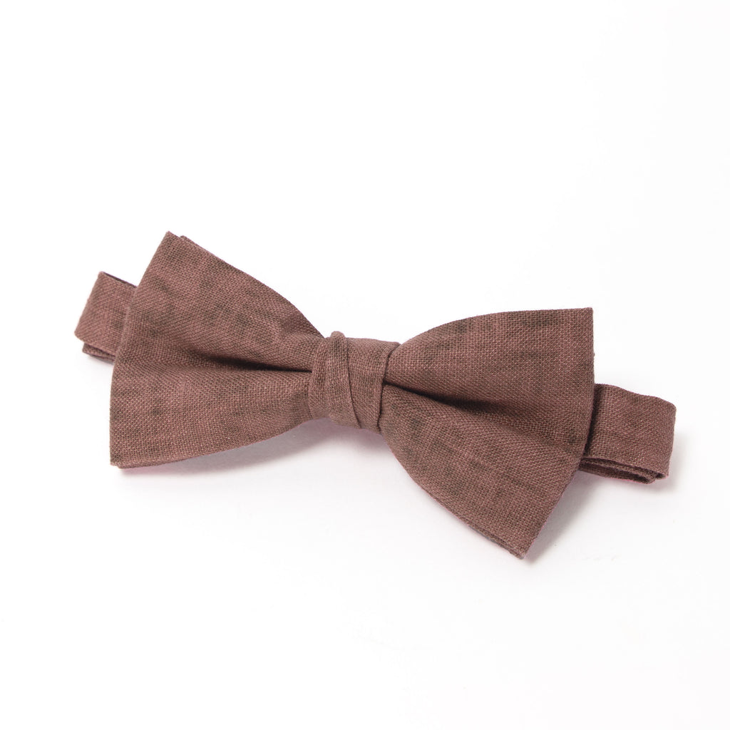 Men's Mottled Linen Bow Tie and Handkerchief