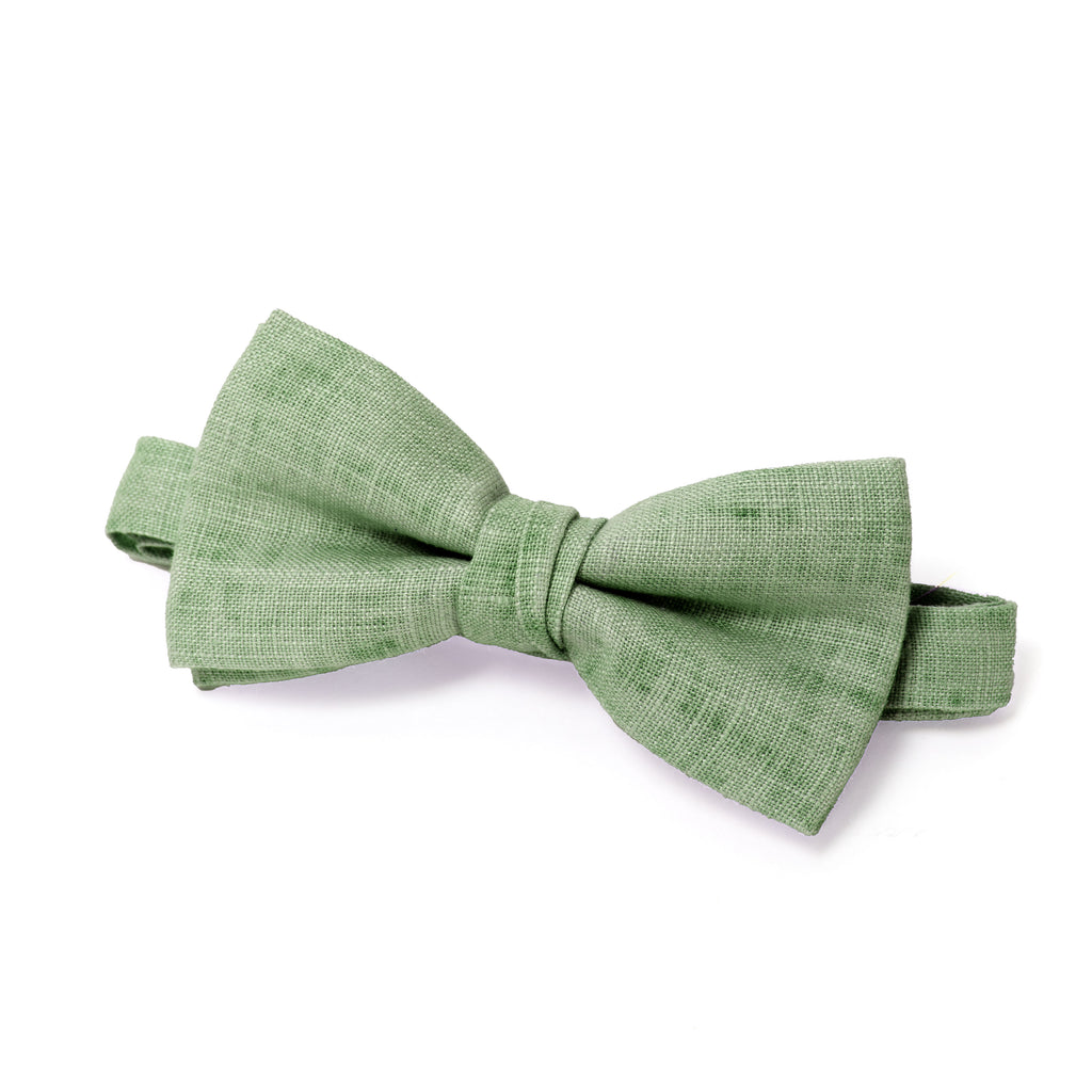 Men's Mottled Linen Bow Tie and Handkerchief