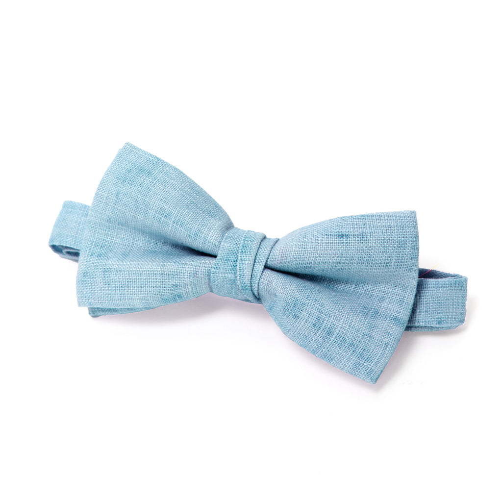 Men's Mottled Linen Bow Tie and Handkerchief