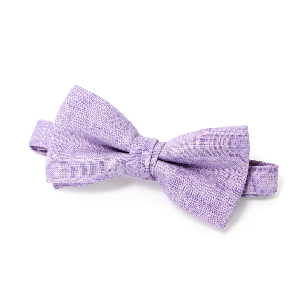 Men's Mottled Linen Bow Tie and Handkerchief