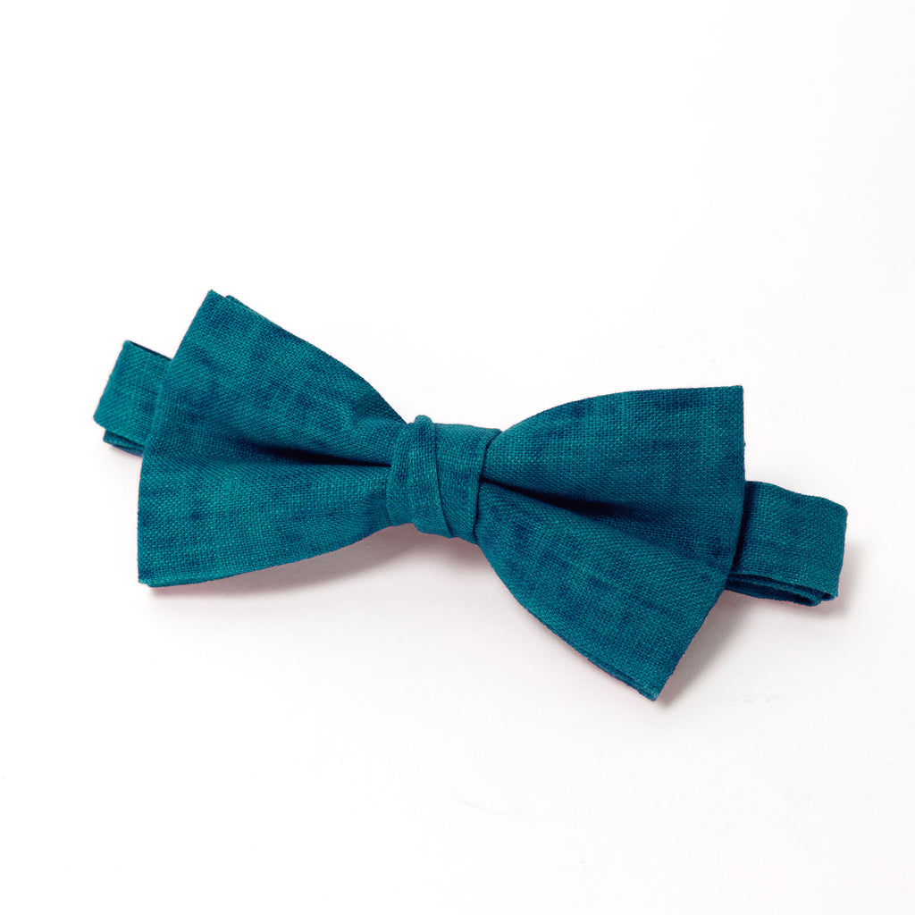 Men's Mottled Linen Bow Tie and Handkerchief