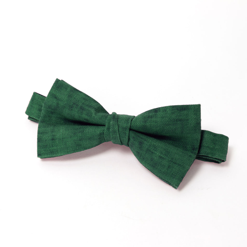 Men's Mottled Linen Bow Tie and Handkerchief