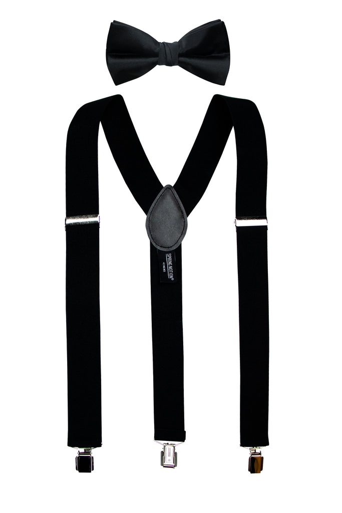 Men's Matching Suspenders and Bow Tie Set