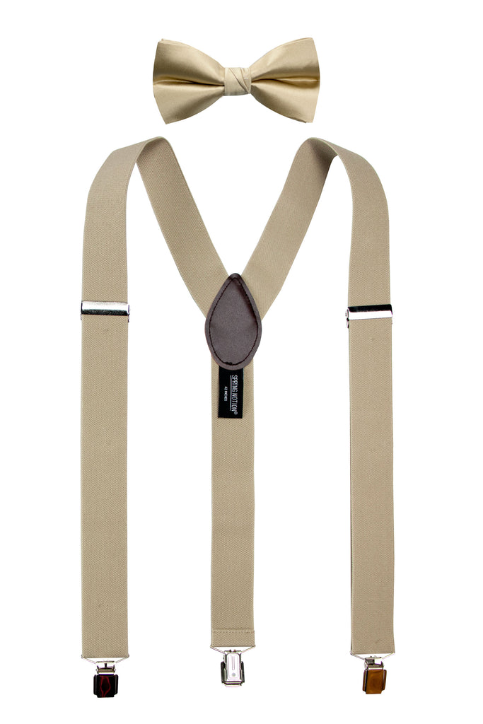 Men's Matching Suspenders and Bow Tie Set