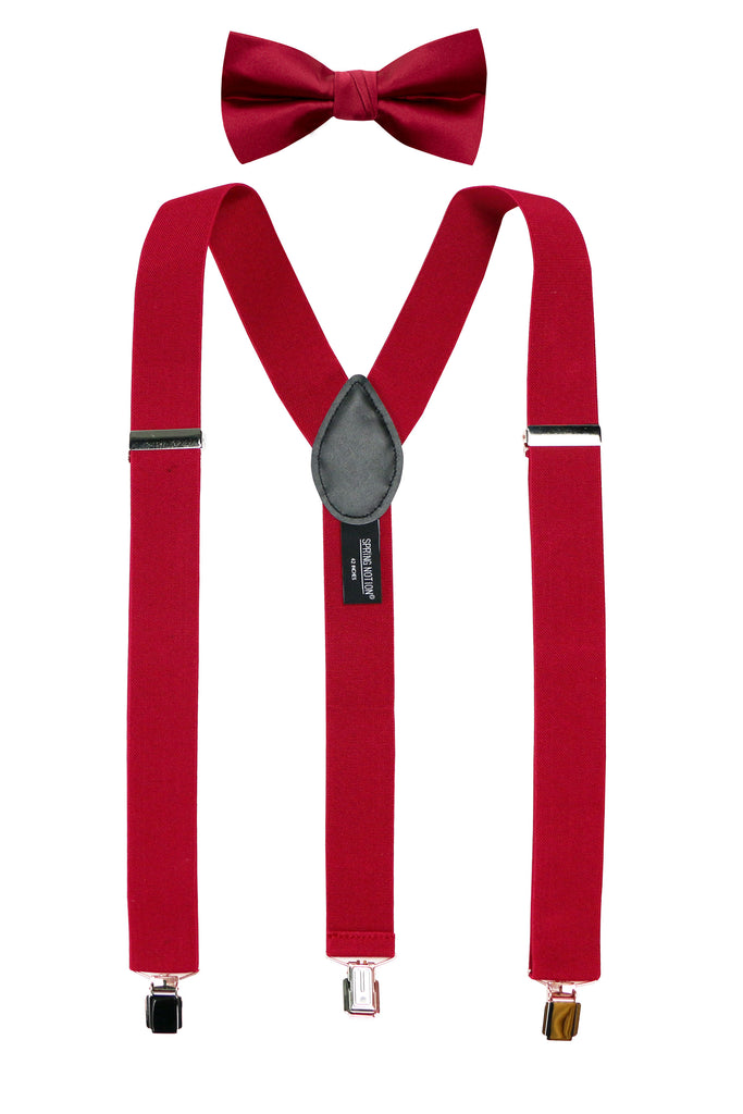 Men's Matching Suspenders and Bow Tie Set