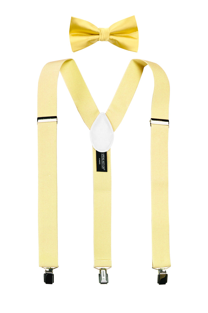 Men's Matching Suspenders and Bow Tie Set