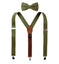 Men's Linen Blend Suspenders and Bow Tie Set