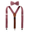 Men's Linen Blend Suspenders and Bow Tie Set