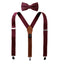 Men's Linen Blend Suspenders and Bow Tie Set