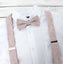 Men's Mottled Linen Suspenders and Bow Tie Set
