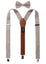 Men's Mottled Linen Suspenders and Bow Tie Set