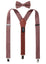 Men's Mottled Linen Suspenders and Bow Tie Set
