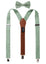 Men's Mottled Linen Suspenders and Bow Tie Set