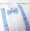 Men's Mottled Linen Suspenders and Bow Tie Set