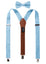 Men's Mottled Linen Suspenders and Bow Tie Set