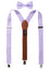 Men's Mottled Linen Suspenders and Bow Tie Set