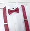 Men's Mottled Linen Suspenders and Bow Tie Set