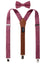 Men's Mottled Linen Suspenders and Bow Tie Set