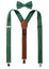 Men's Mottled Linen Suspenders and Bow Tie Set