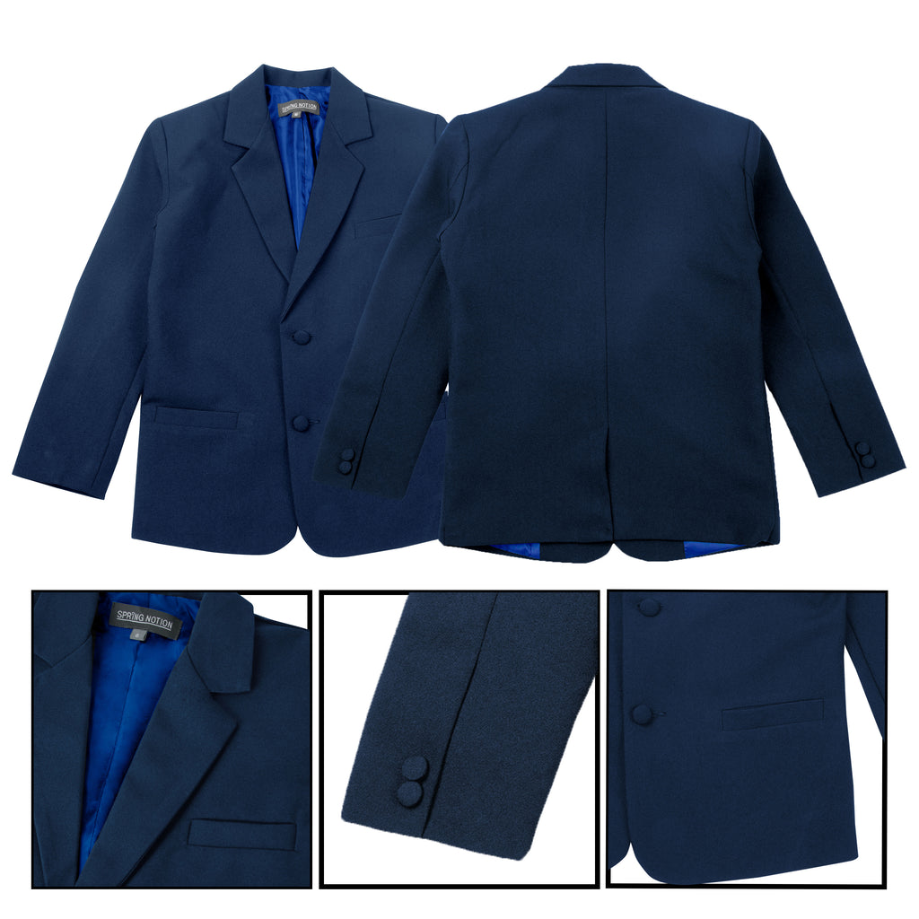 Boys' Blue Classic Fit Formal Dress Suit Set