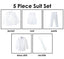 Boys' White Classic Fit Formal Dress Suit Set