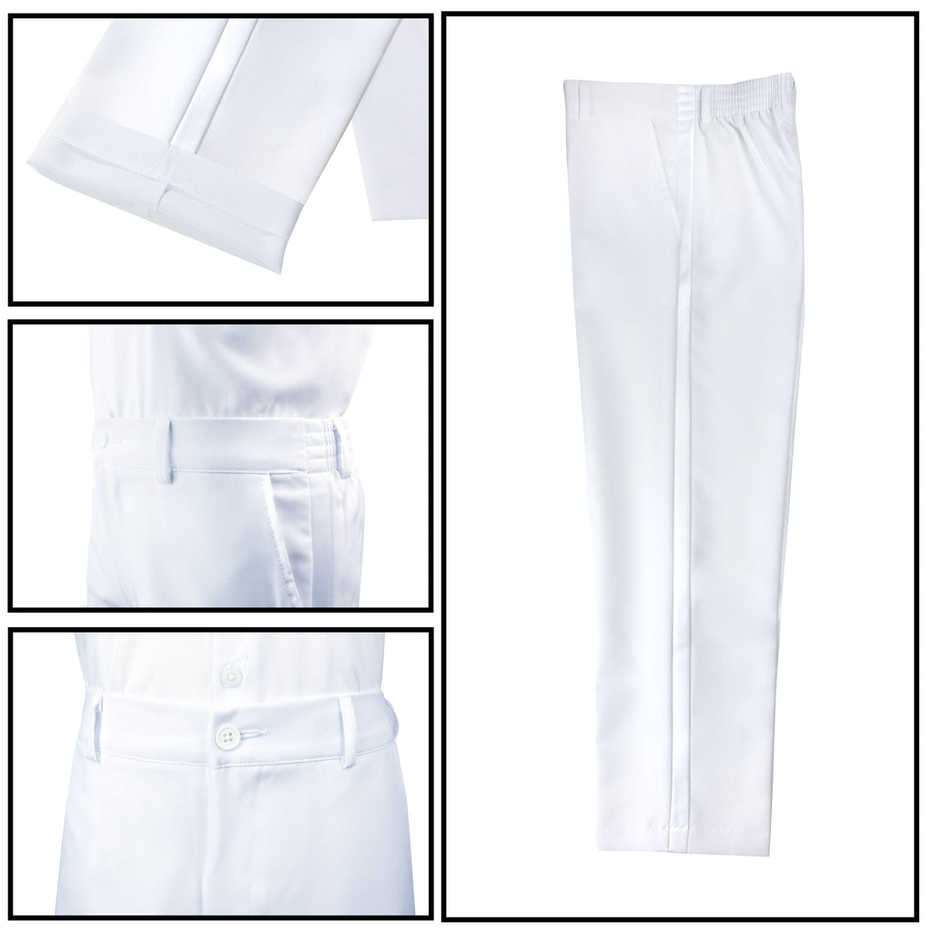 Boys' White Classic Fit Tuxedo Set Without Tail