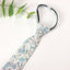 Boys' Cotton Floral Print Zipper Necktie and Pocket Square Set, Dusty Blue (Color F48)